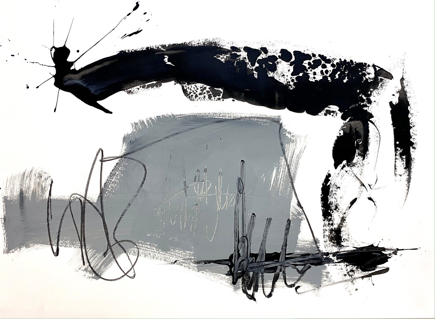 Black and Grey Drawing