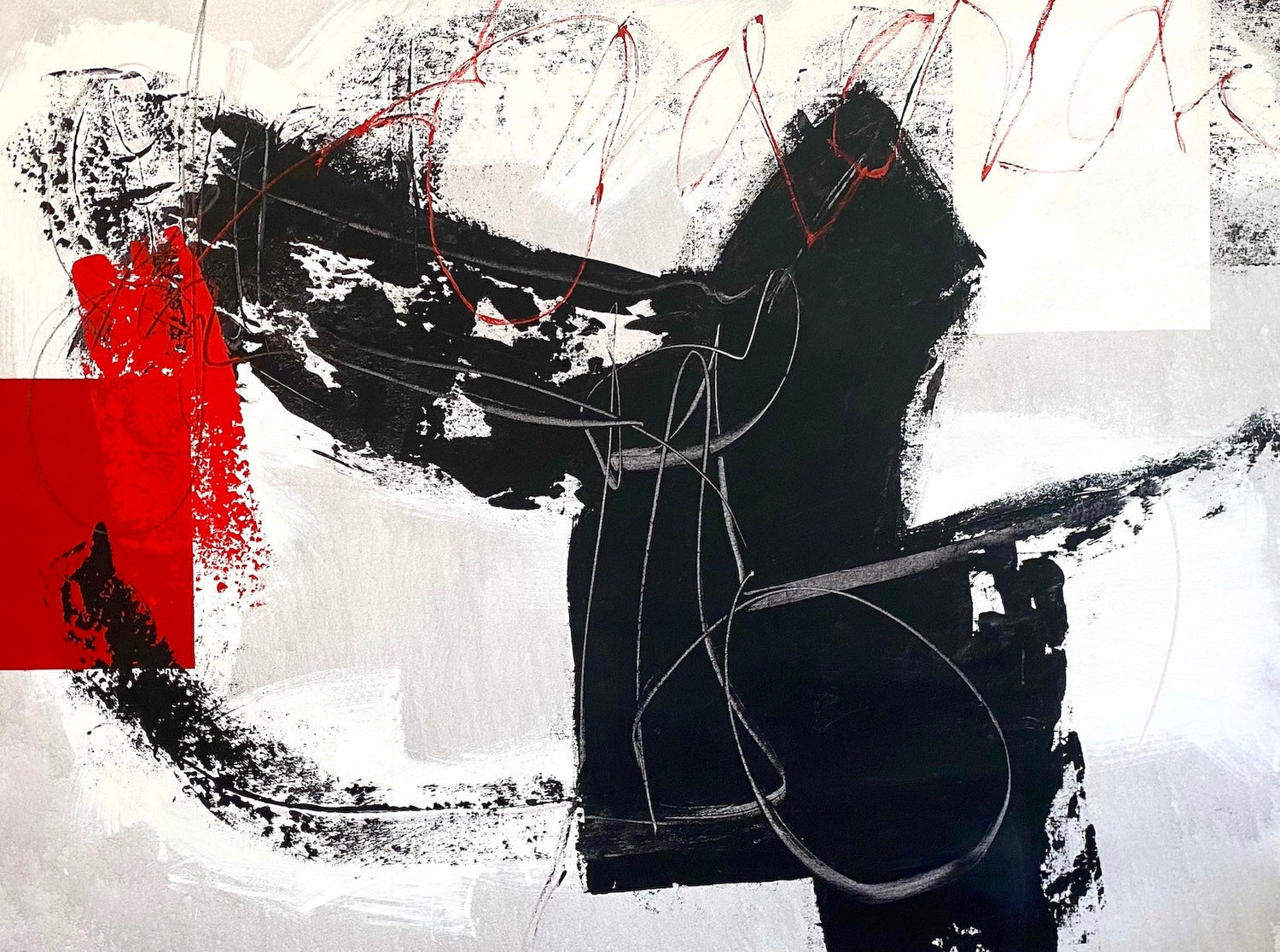 BLACK, RED AND WHITE